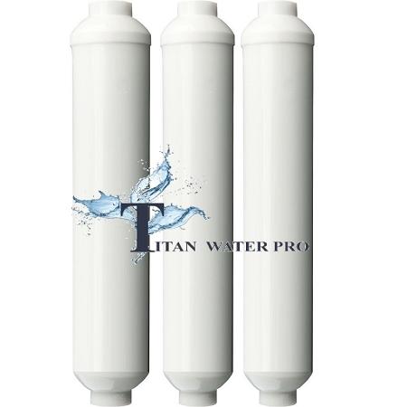 3 Reverse Osmosis Inline Inline Carbon GAC Water Filters 2"x10" 1/4" FNPT - Titan Water Pro