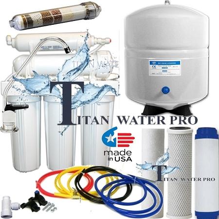 RO - Reverse Osmosis Alkaline/Ionizer Neg ORP Water Filter System 35 GPD 6 Stage - Titan Water Pro