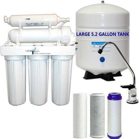 RO Water Filter Water Filter Reverse Osmosis System 5 Stages 150GPD 6.5 G Tank - Titan Water Pro