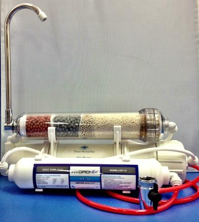 Counter Top RO - Reverse Osmosis Alkaline/Ionizer Neg ORP Water Filter System 75 GPD - Titan Water Pro