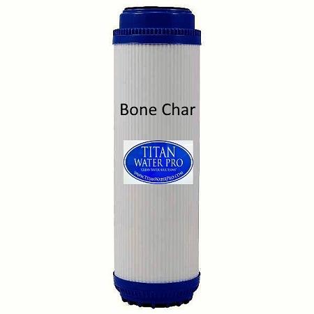 Water Filter Replacement Blended Bone Char Water Filter 10" (9.75" x2.5") Fluoride Reduction - Titan Water Pro
