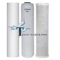 Water Filter  Sediment/Carbon Block/GAC KDF55  Water Filter Cartridge (20"x4.5") Big Blue - Titan Water Pro