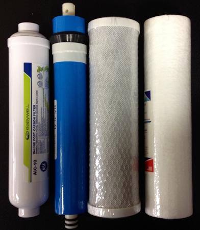 RO Reverse Osmosis Water Filter/RO membrane replacement set - 4 Stages - Titan Water Pro