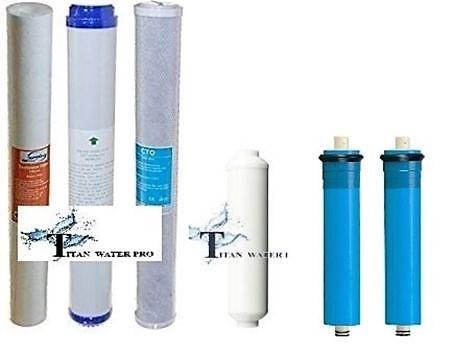 Water Filters/Membrane Replacement Sets - 20"x2.5" PreFilters - 300 GPD - Titan Water Pro