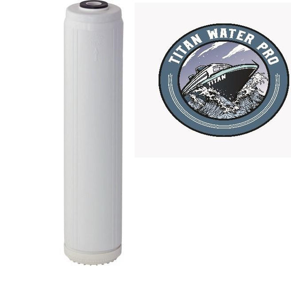 Well Water Big Blue Water Filter KDF85/GAC Coconut Shell Carbon 20" x 4.5" - Titan Water Pro