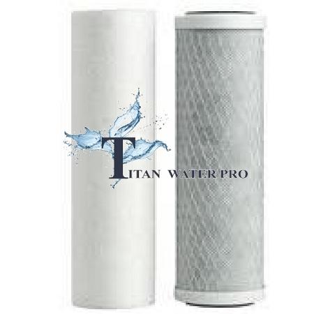 2PC Filter Set for 2 Stage Under Sink,Counter Top RO & Drinking Water System - Titan Water Pro