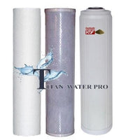 Water Filter Combo Set Sediment/Carbon Block/GAC-KDF85 Filter Cartridge (20"x4.5") - Titan Water Pro