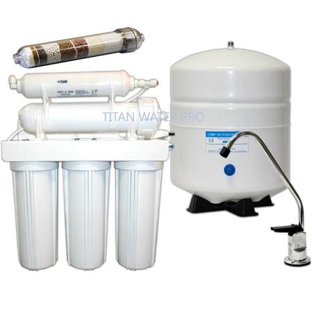RO - Reverse Osmosis Alkaline/Ionizer Neg ORP Water Filter System 150 GPD 6 Stage - Titan Water Pro