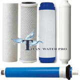 Reverse Osmosis RO/DI WATER AQUARIUM REEF FILTER 6 STAGE - Dual DI Post Filtes - Titan Water Pro