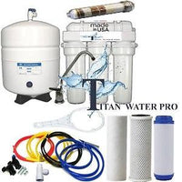 RO - Reverse Osmosis Alkaline/Ionizer Neg ORP Water Filter System 75 GPD 5 Stage 6 G Tank - Titan Water Pro