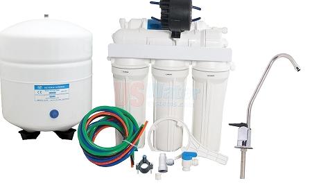 Reverse Osmosis Water Filter with Permeate Pump 5 Stage + Mineralizer - 6 Gallon Tank - Titan Water Pro