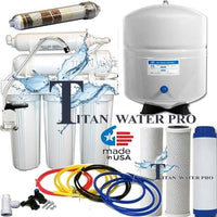 RO - Reverse Osmosis Alkaline/Ionizer Neg ORP Water Filter System 150 GPD 6 Stage 6 Gallon Tank - Titan Water Pro