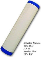 Big Blue Water Filter 20"X4.5" Blended Bone-Char, Activated Alumina, KDF 55 Media (Fluoride Removal) - Titan Water Pro