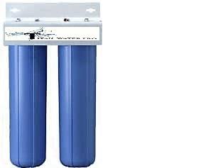 DUAL BIG BLUE HOUSING WATER FILTERS SIZES 4.5" X 20" Sediment & Bone Char Filters - Titan Water Pro