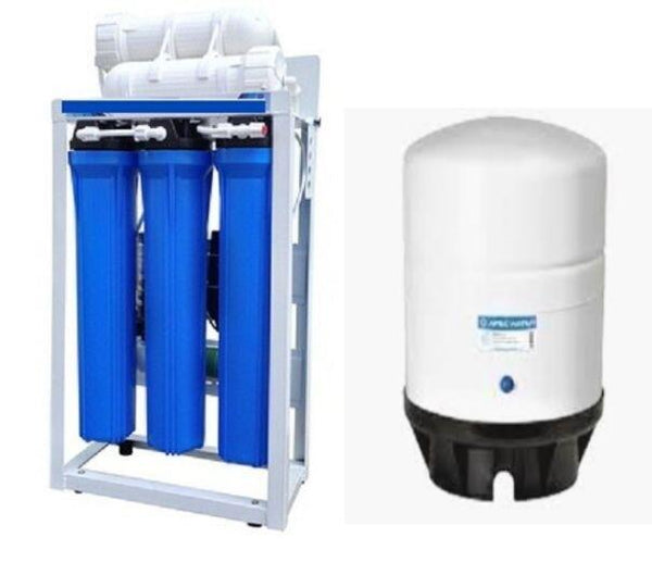 Reverse Osmosis Water Filtration - 600 GPD -Manual Flush Valve - 14 G Tank - Titan Water Pro