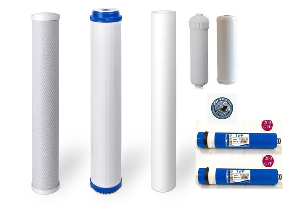 Water Filters/Membrane Replacement Sets - 20"x2.5" Pre Filters - 400 GPD - Titan Water Pro