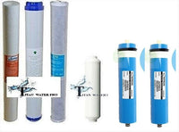 Water Filters Replacement Set Sediment, GAC, Carbon Block, 2 x 400 GPD Membrane (800 GPD RO Systems) - Titan Water Pro