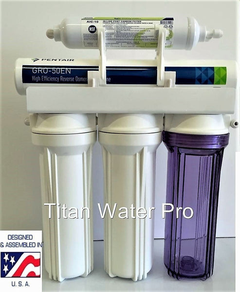RO-Reverse Osmosis Water Filtration System 1:1 Ratio Pentair GR-EN50 Hi Recovery - Titan Water Pro