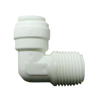 1/4 in. x 1/4 in. Plastic 90-Degree O.D. x MIP Elbow - Titan Water Pro