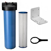 Big Blue Water Filter Housing/Canister 1" NPT w/ PR With Sediment Filter 20"x 4.5" - Titan Water Pro