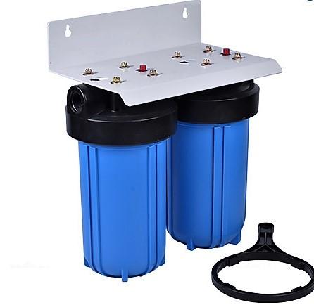 Whole House Big Blue Water Filter System Sediment & KDF85/GAC - Well Water - Titan Water Pro