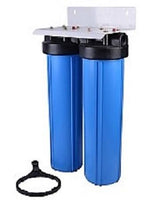 DUAL BIG BLUE HOUSING WATER KDF85/GAC & SEDIMENT FILTER ~ Well Water Iron/H2S - Titan Water Pro