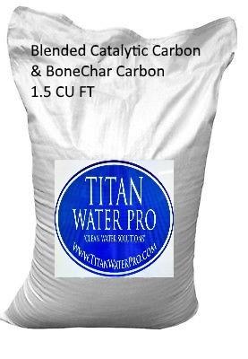 Blended Catalytic Carbon & Bone Char 1.5 CUFT replacement media for 1054 Tank - Titan Water Pro
