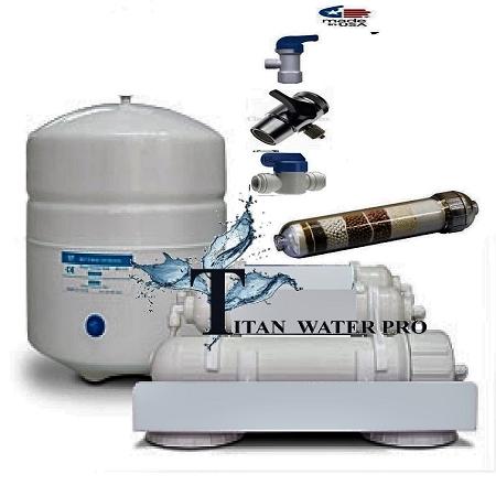 Counter Top Reverse Osmosis Alkaline/Ionizer Neg ORP Water Filter System 2G Tank 50 GPD - Titan Water Pro