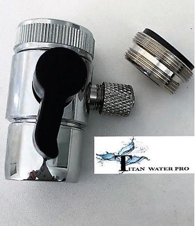 Faucet Diverter Valve 1/4" compression RO, Drinking Water Filter & adapter ring - Titan Water Pro