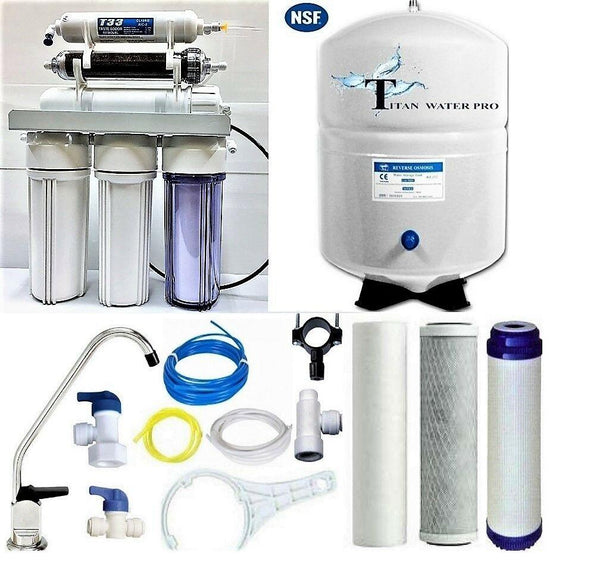 RO Dual Use Reverse Osmosis Water Filter Systems DI/RO 2 Outlets - TFC-1812-75 - Titan Water Pro