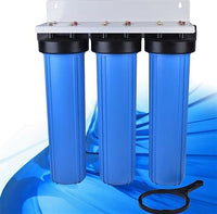 BIG BLUE 20" WATER FILTER SYSTEM 1" WITH FILTERS-TRIPLE KDF85 - Well Water - Titan Water Pro
