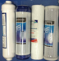 RO Water Filters(4pc) Sediment,KDF55/GAC,Carbon Block,Post Carbon 2.5"x12" (LC) - Titan Water Pro