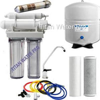 5 Stage Reverse Osmosis 100 GPD Alkaline/Ionizer Neg Orp Water Filter System - Titan Water Pro
