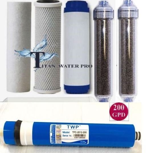 REVERSE OSMOSIS RO/DI 6 Membrane/Filters - TFC-2012-200 Membrane Pre Filters-2DI - Titan Water Pro