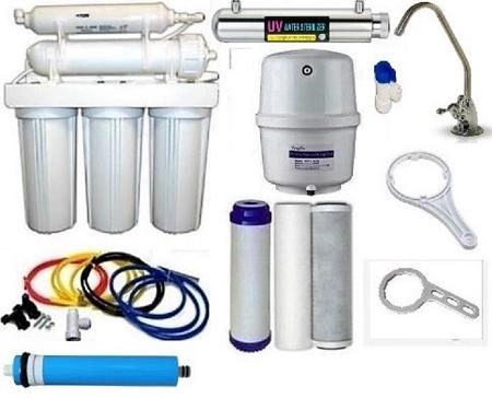 Reverse Osmosis 6 Stage RO Water Filtration System UV Sterilizer 75 GPD - Titan Water Pro