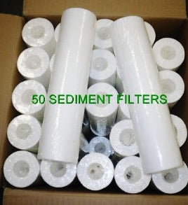 Drinkpod 1 Micron Sediment Water Filters - 10" X 2.5" For RO Systems (50 Pack)