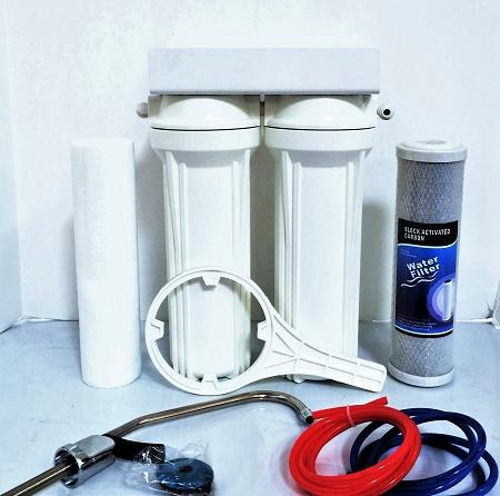 Under Sink Water Filter System - Sediment & Carbon Filter, 2 Stage Filtration - Titan Water Pro