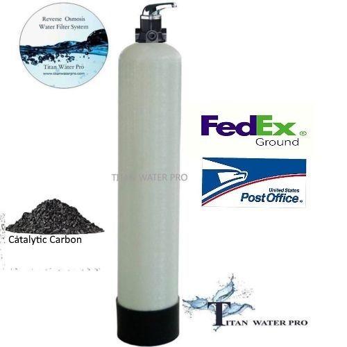Whole-House Water Filter System Catalytic Carbon 1 CUFT Chloramines,Iron,Sulfide - Titan Water Pro